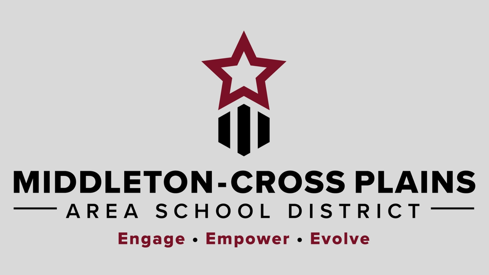 Middleton-Cross Plains Area School District logo on a light gray background