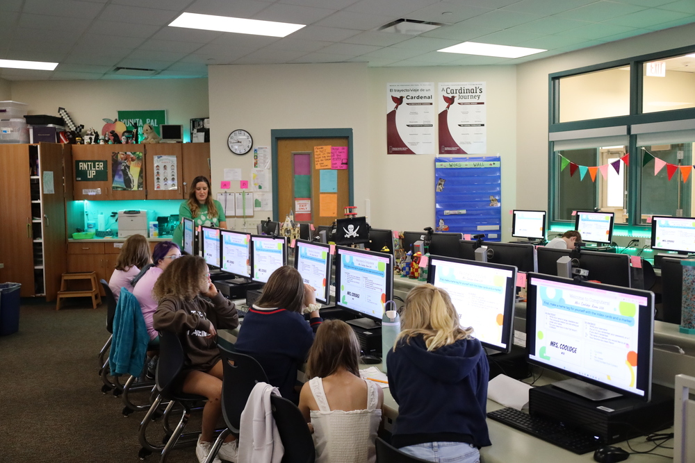 Kids using computers