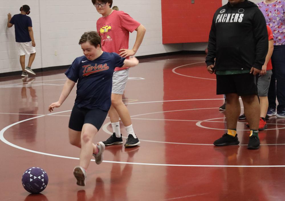 Adapted Sports League soccer practice