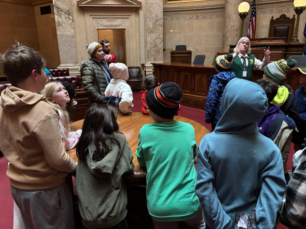 fourth graders at the capitol