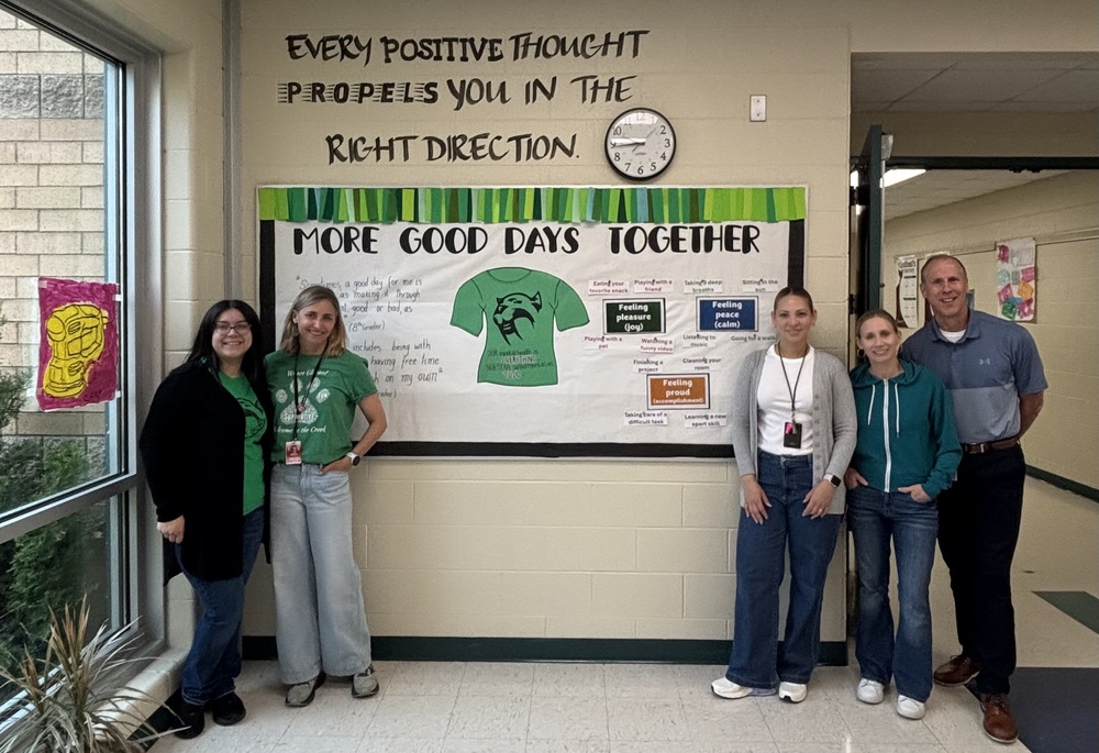 Glacier Creek Middle School Student Services staff recognizing Mental Health Awareness Month