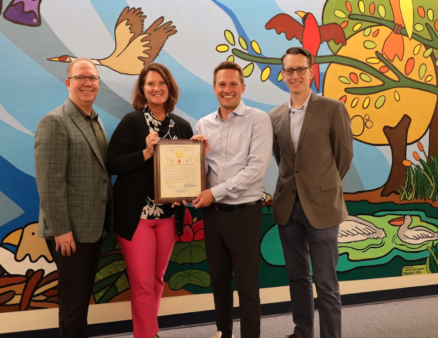 Jerrud Rossing, Dr. Dana Monogue, Rep. Alex Joers, Rep. Mike Bare