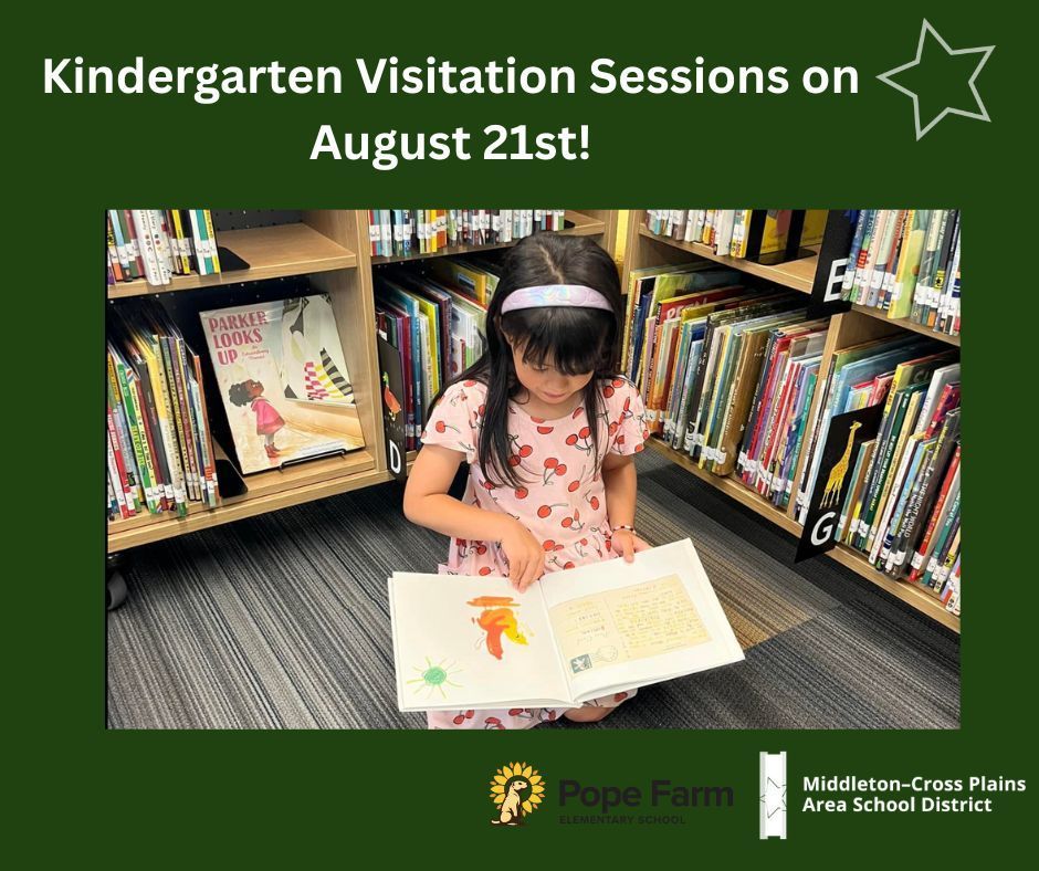 This picture describes a child reading at KG Vistiation Day at PF on August 21