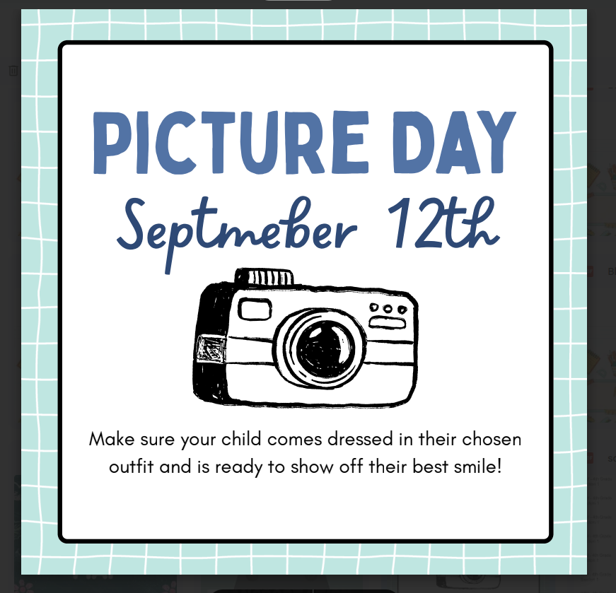 Picture Day Friday, September 12th at West Middleton Elementary!