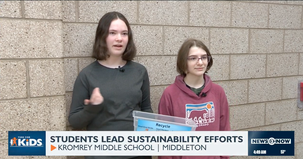 Kromrey students talk about the Green Team's sustainability work