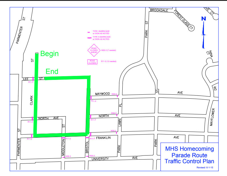 Map of route