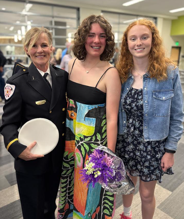 Lieutenant Christine Schultek with Josephine and Nora