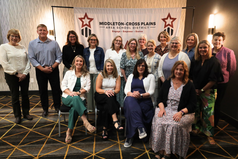 MCPASD's 2026 retirees pose and smile for photo