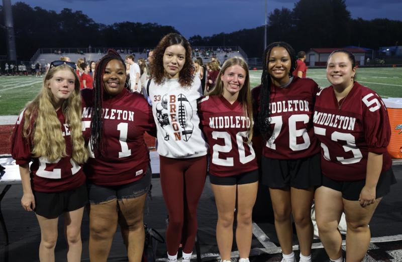 Middleton High School students during 2025 Homecoming football game