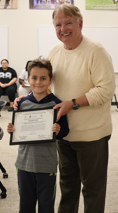Xander with Bob Hesselbein