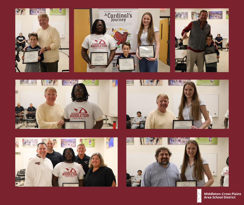 Sincere Dantzler, Katya Maeder, Xander Cree, Bob Hesselbein, and MCPASD staff