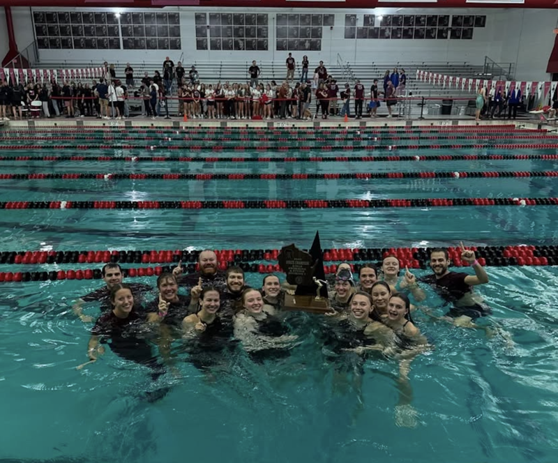 Middleton High School Girls Swim and Dive team and coaches after winning the state championship in November 2025