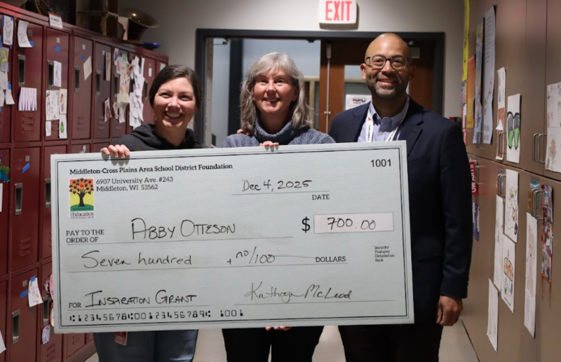 Abby Otteson with award presenters