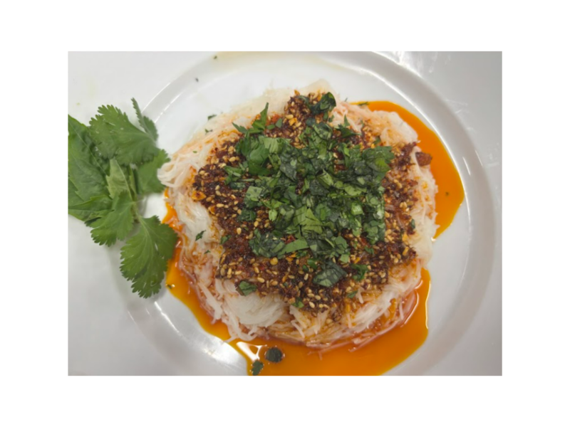 Crispy Sesame Garlic Chili Oil Noodles