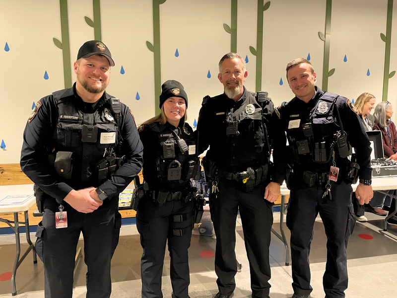 MCPASD School Resource Officers Kevin Thompson, Cassidy Ruchti, Rodger Siver, and Jake Ungerer