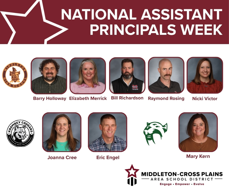 Collage graphic of photos of MCPASD's assistant principals