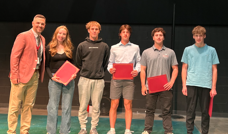 Mr. Reinhart with  Technical Excellence Scholarship honorees