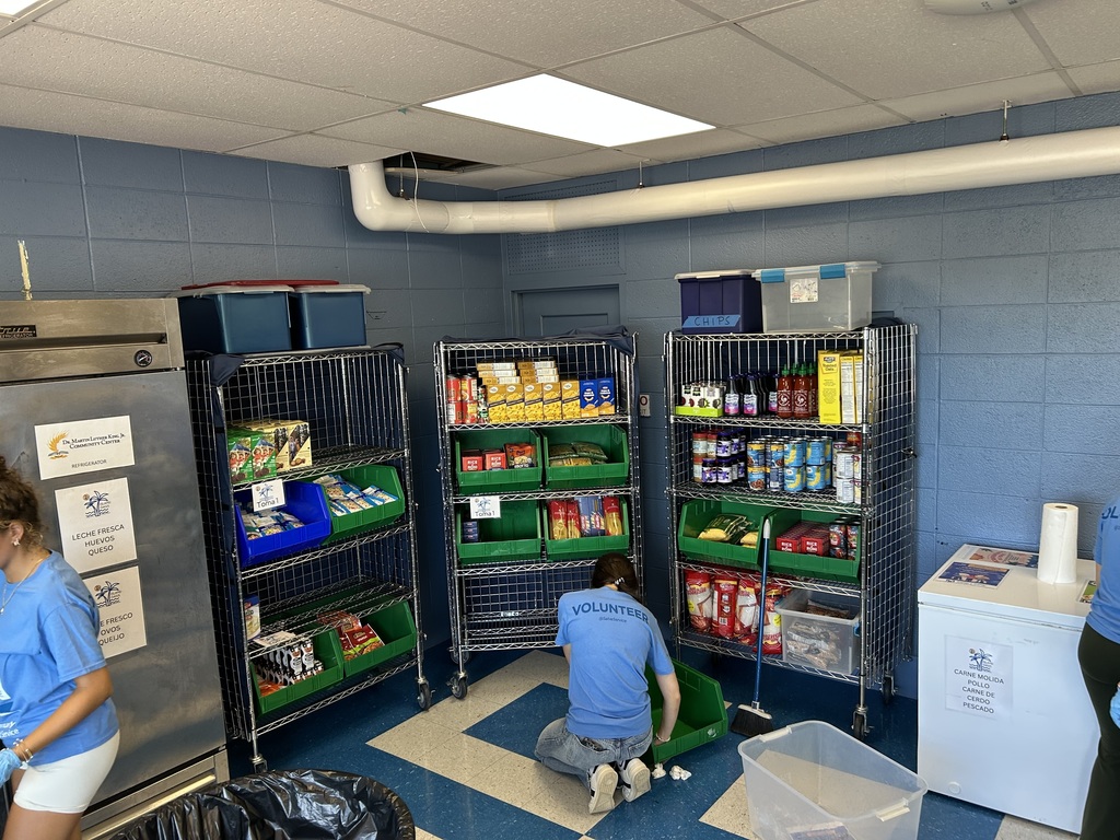 Salve Regina Day of Service Project at  MLK's Island Oasis Food Pantry at MHS