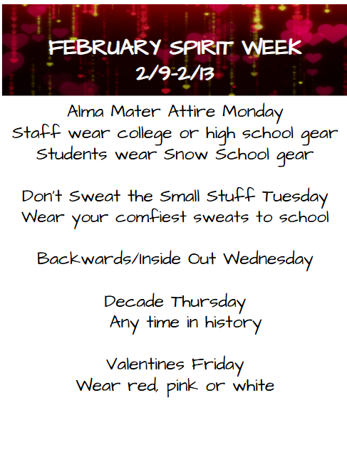February Spirit Week