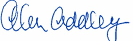 Signature of Dr. Alan Addley