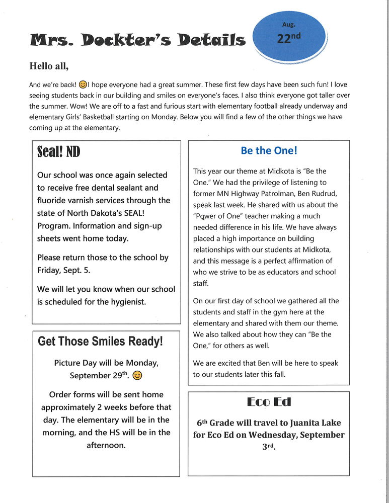 Aug. 2025 Parent News