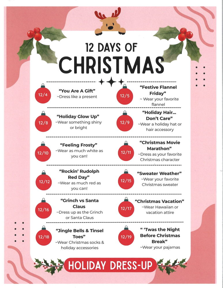 List of Dress Up Days