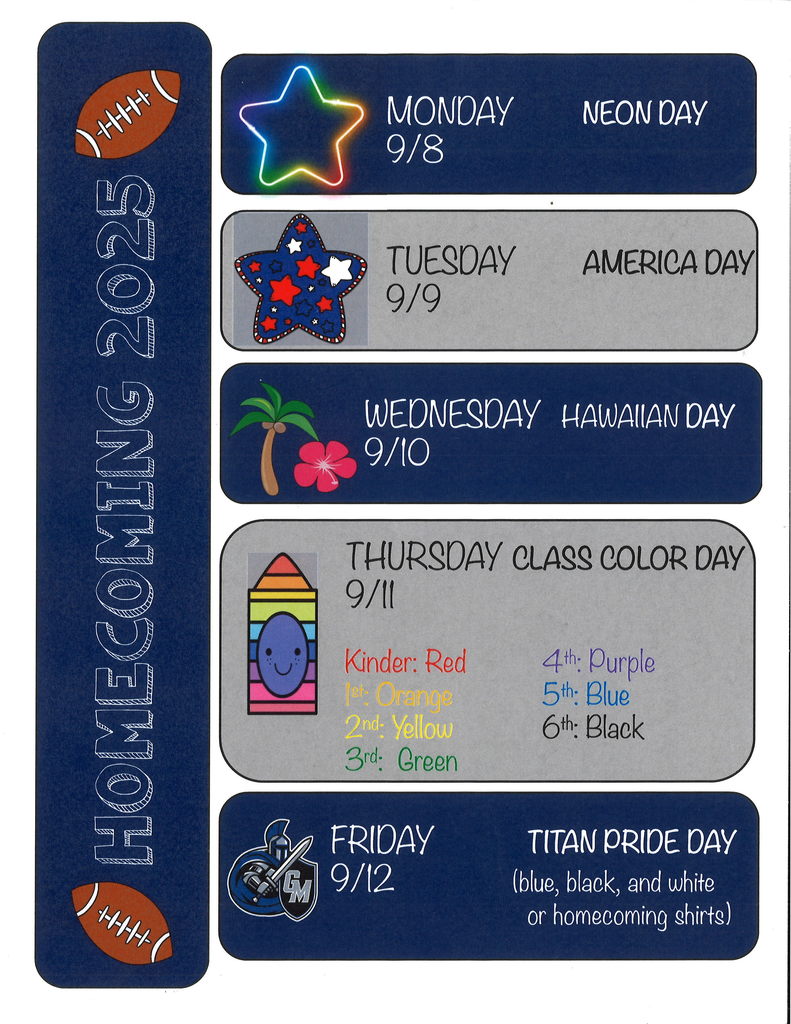 Elementary Dress-up Days Homecoming 2025