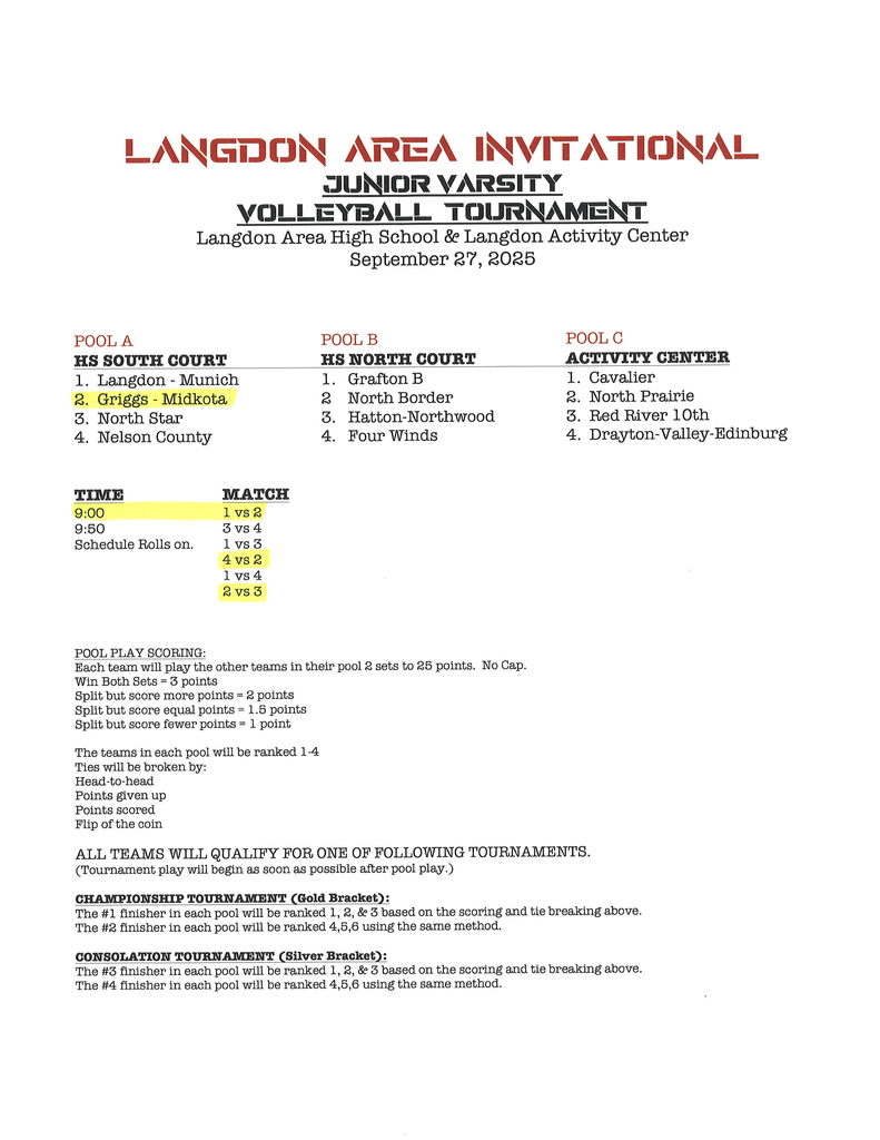 JV VB Tourney