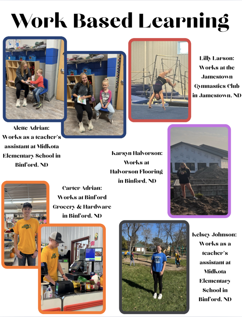 Photos of students at their job sites