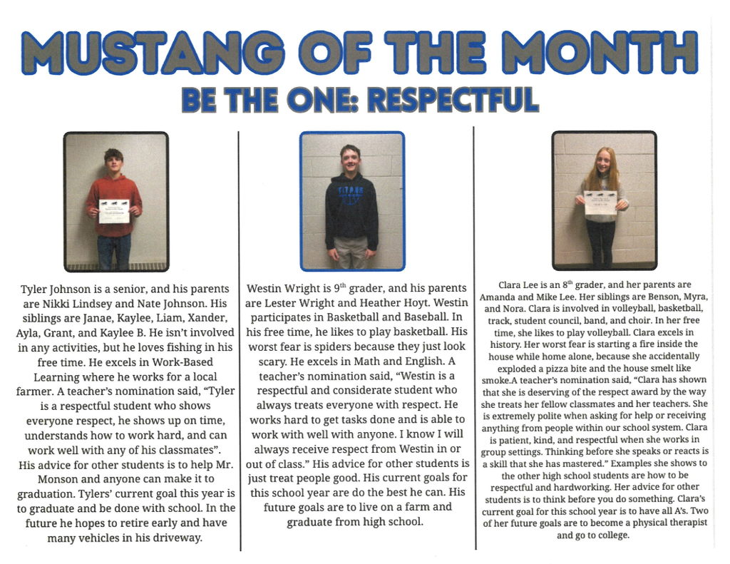 October Mustangs of the Month