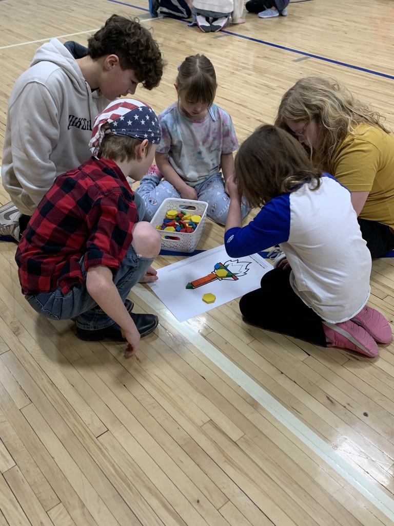 Making an Olympic Torch out of Pattern Blocks