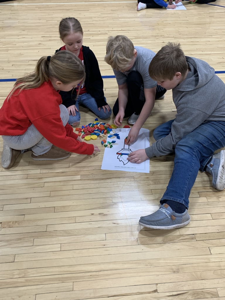 Making an Olympic Torch out of Pattern Blocks
