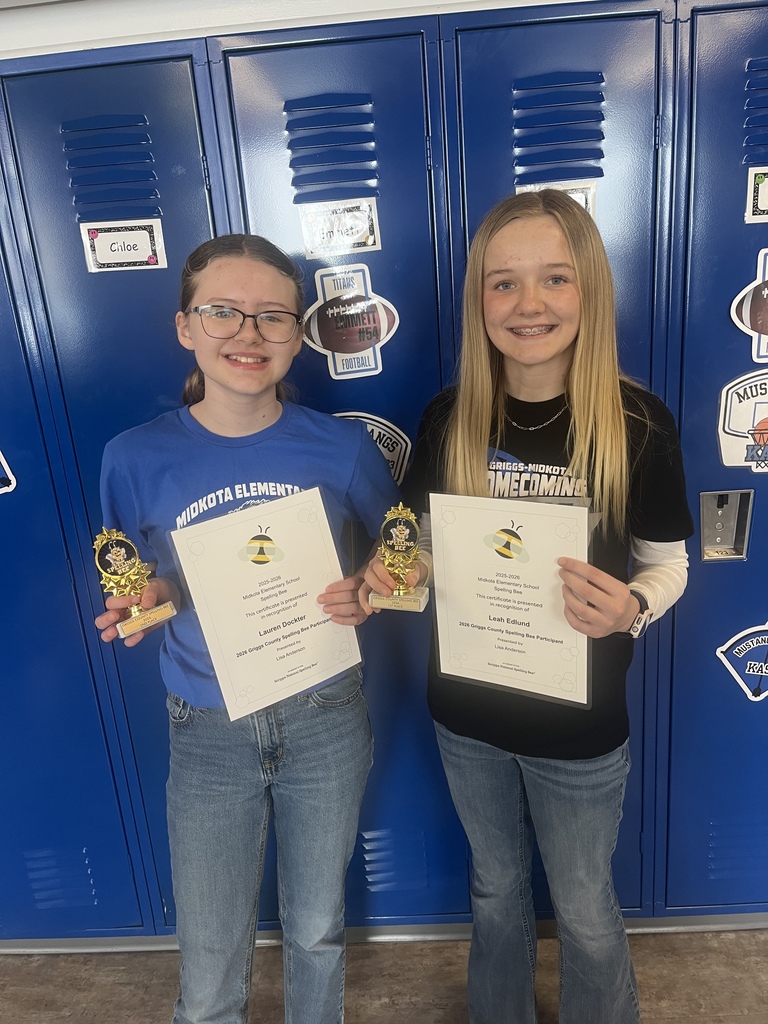 Griggs Co. Spelling Bee Winners