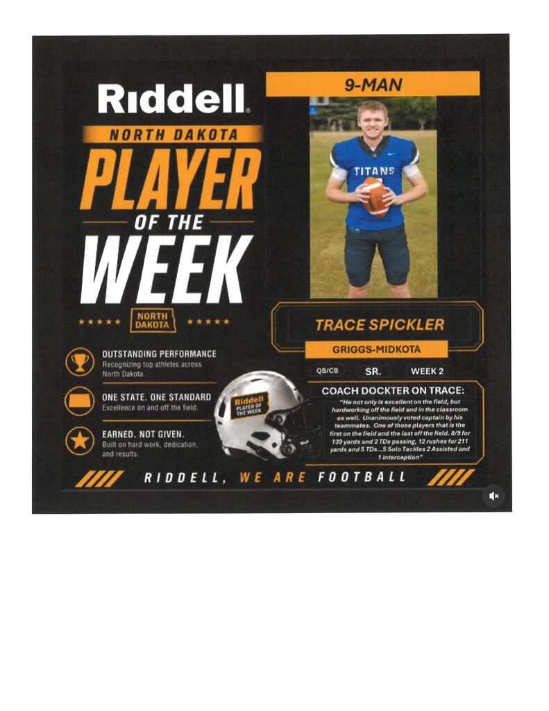 TS FB Player of the Week