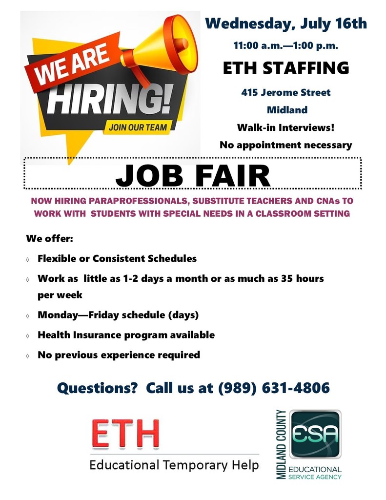 Job Fair Flyer July 16