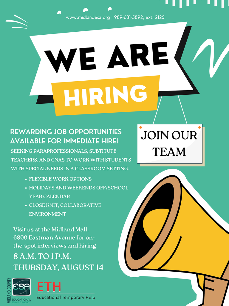 We are hiring August 14