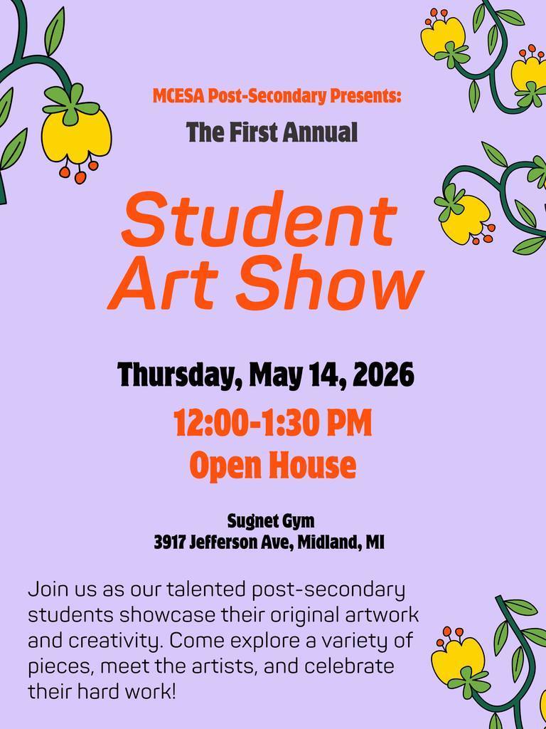 Sugnet First Annual Student Art Show May 14