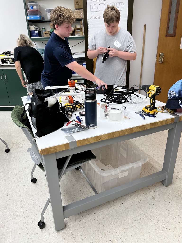 Day Two of STEM Camp Wiring Switch Boxes