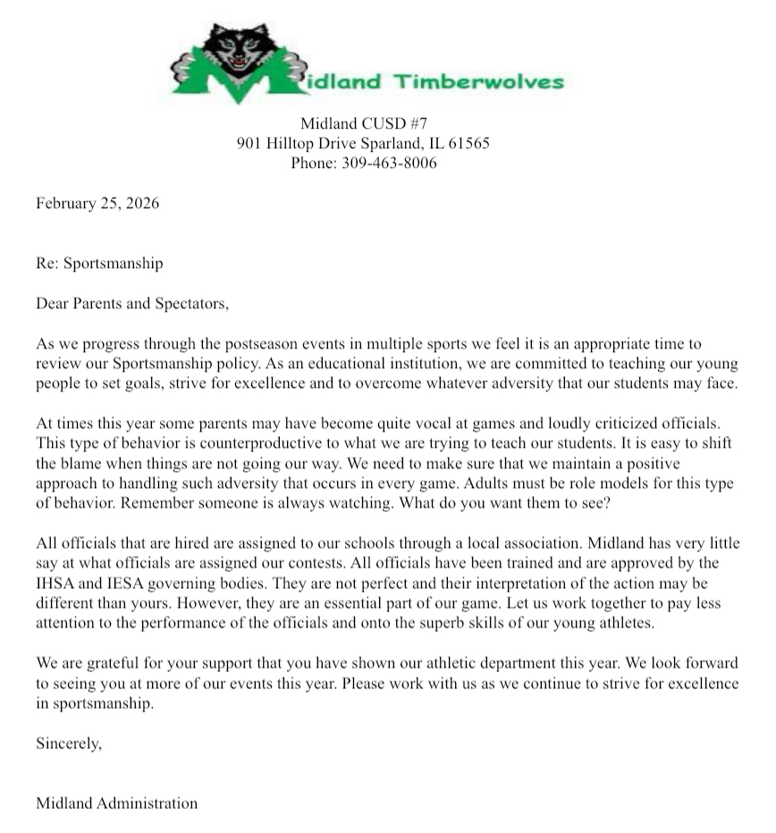 Sportsmanship letter