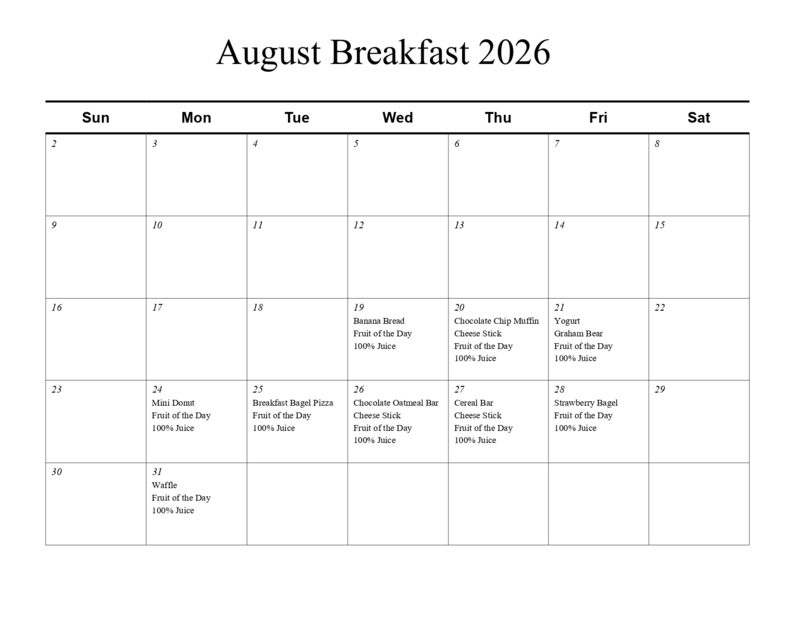 August Breakfast