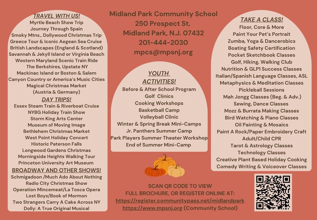 Midland Park Community School Fall 2026 Brochure
