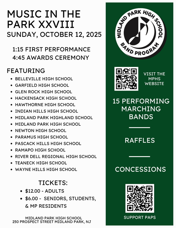 Music in the Park Flyer