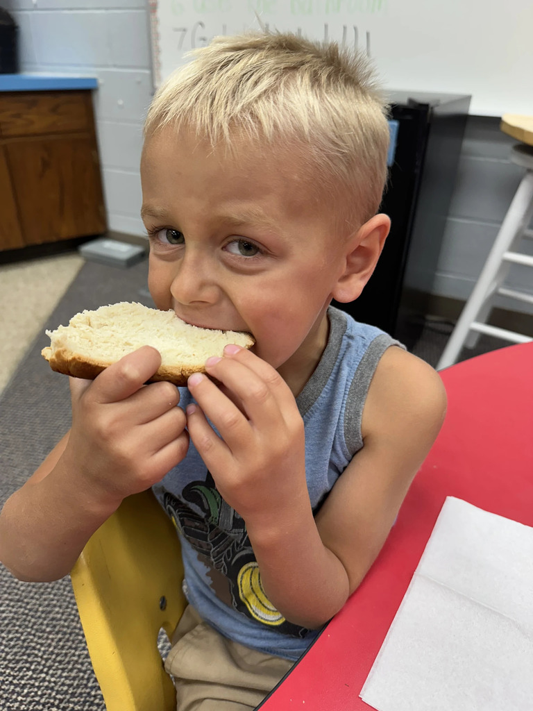 eating bread