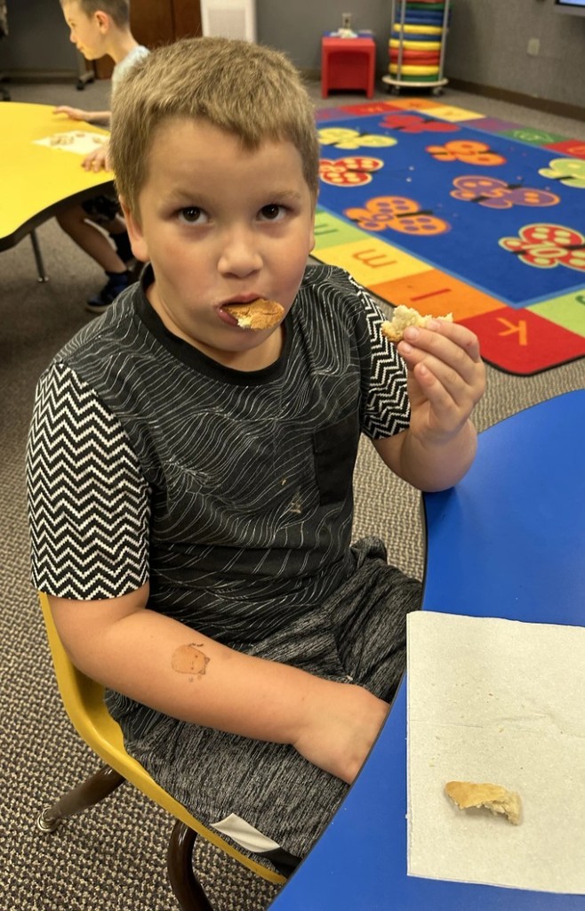 eating some bread