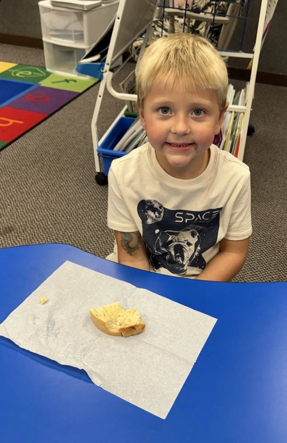 eating bread