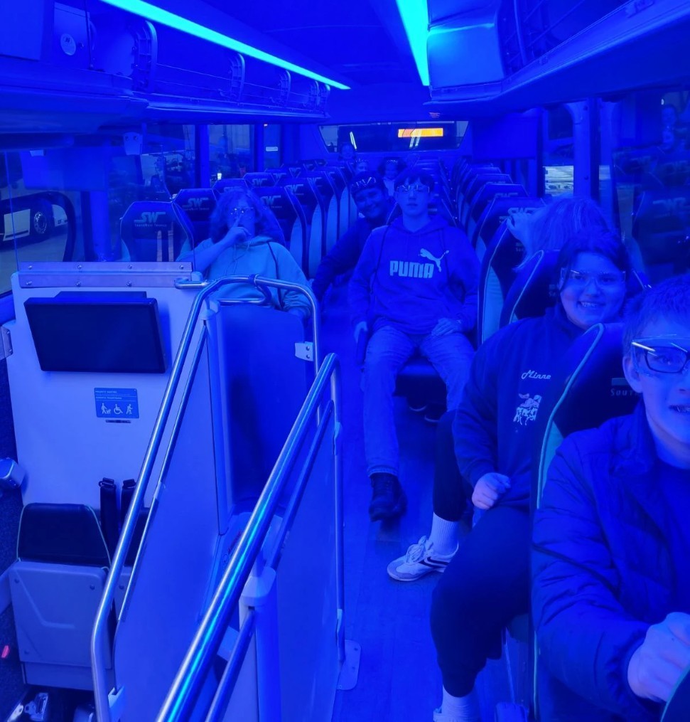 in the bus
