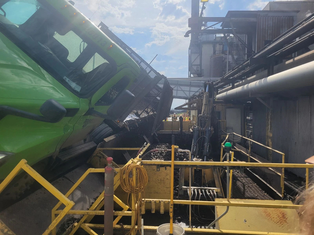 watching the trucks get weighed