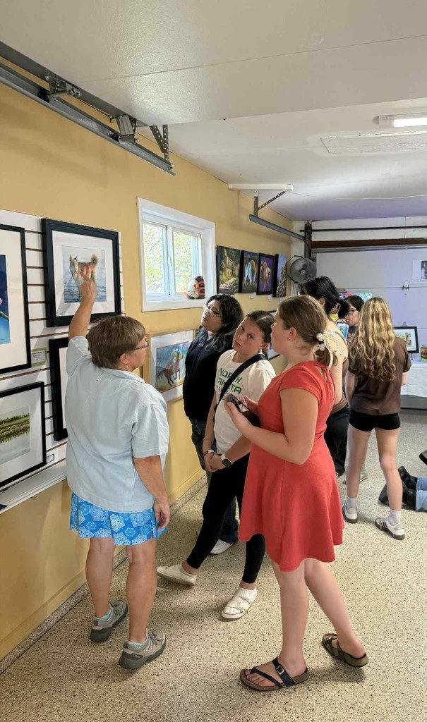 looking at paintings