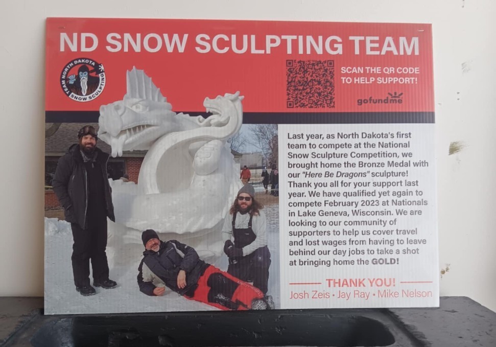 snow sculpting team