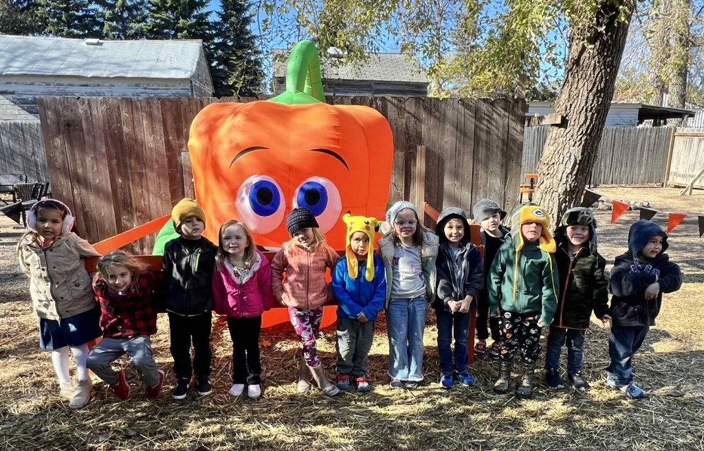 the preschoolers in front of Spookly